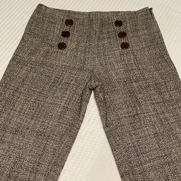 Tory Burch tweed sailor style wool flare slacks, - Picture 1 of 9